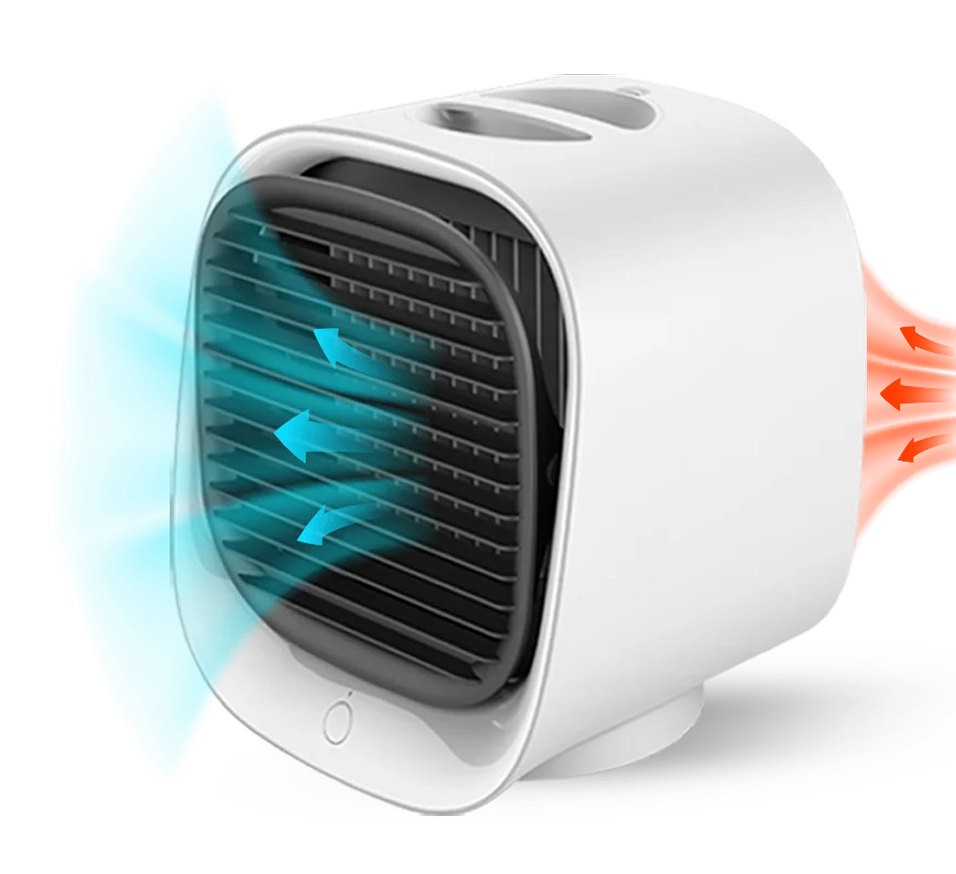 The Vital Breeze portable AC unit cooling a room.